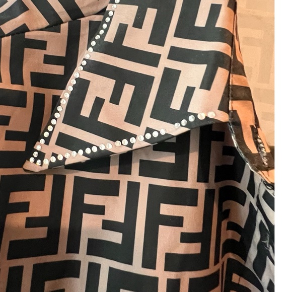 Fendi Black and Brown Women's Jacket - Picture 2 of 5